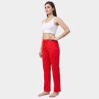 Women's Red Regular Fit Solid Cotton Pyjama, Red, small