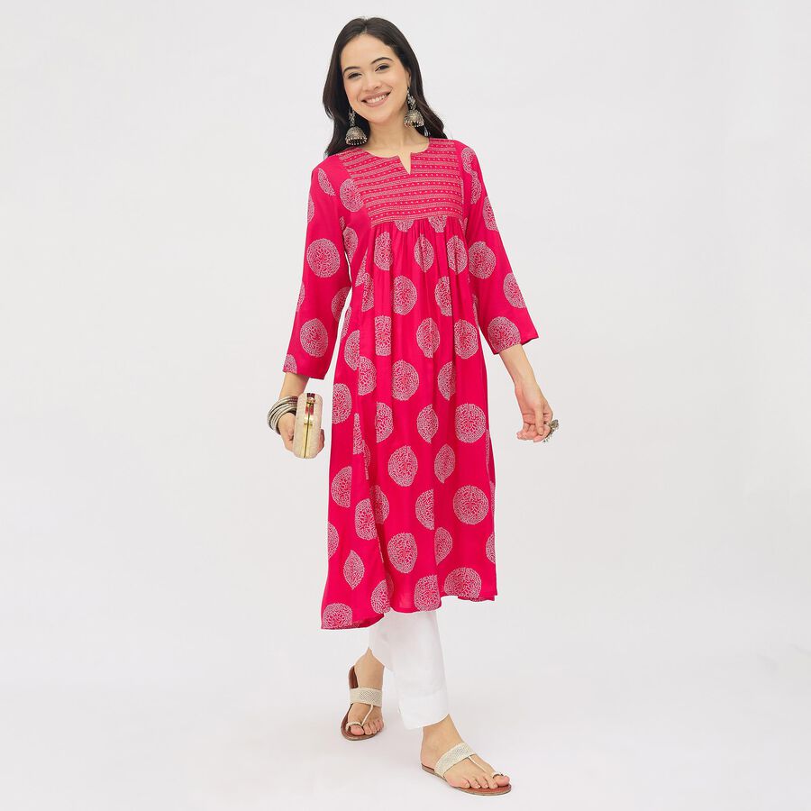 Ladies' Kurta, Fuchsia, large image number null