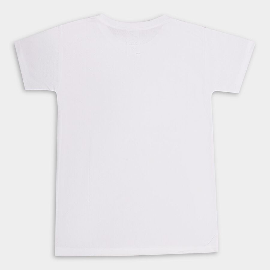 Boys' Half Sleeves T-Shirt , White, large image number null