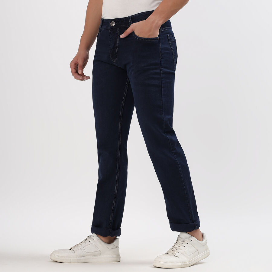 Men's Slim Fit Jeans , गहरा नीला, large image number null