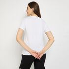 Ladies' Round Neck T-Shirt, सफ़ेद, small image number null