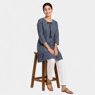 Women's Blue Printed Kurta, Dark Blue, small