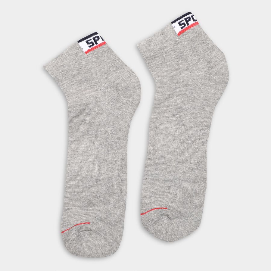 Men's Socks (Pack of 3), Melange Light Grey, large