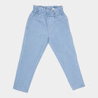 Girls Washed Pull Ups Jeans, Mid Blue, small image number null