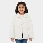 Girls Snow White Classic Casual Jacket, सफ़ेद, small image number null