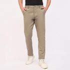 Men's Cross Pocket Slim Fit Casual Trousers, ओलिव, small image number null