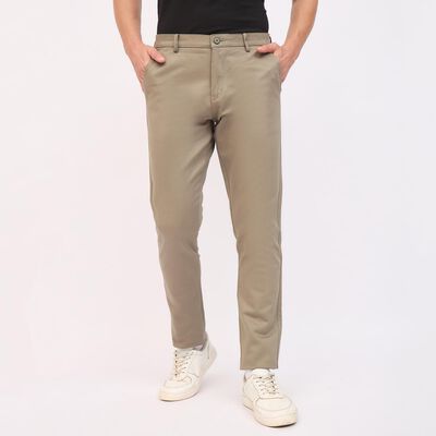 Men's Cross Pocket Slim Fit Casual Trousers