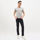 Men's Jet Black Slim Fit Stretchable Jeans, Dark Grey, small