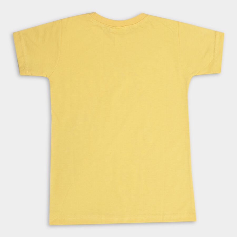 Boys' Half Sleeves T-Shirt , Mustard, large image number null