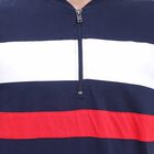 Stripes Henley T-Shirt, Navy Blue, small image number null