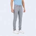 Men's Grey Slim Fit Solid Jeans, Light Grey, small