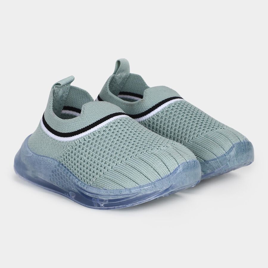 Girls' Mint Green Slip-On Sneakers, Green, large