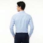 Men's Blue 100% Cotton Regular Fit Formal Shirt, Mid Blue, small