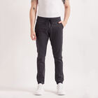 Solid Casual Trousers, Dark Grey, small image number null