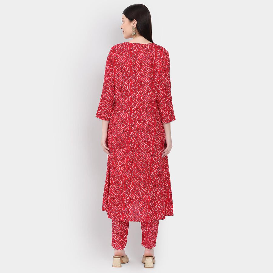 Ladies' Ethnic Set , लाल, large image number null