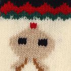 Infants Navy Blue and Cream Reindeer Print Winter Cap, नेवी ब्लू, small image number null