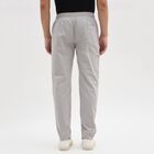 Men's 100% Cotton Track Pants, Light Grey, small image number null