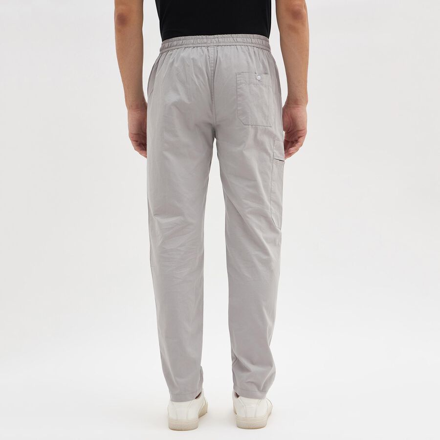Men's 100% Cotton Track Pants, Light Grey, large image number null
