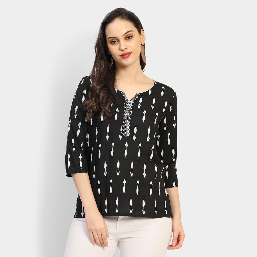 Ladies' Kurti , Black, large image number null