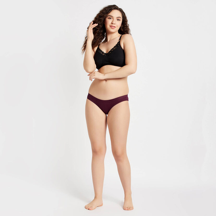 Cotton Solid Panty, Maroon, large image number null
