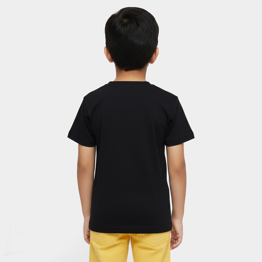 Boys' Half Sleeves T-Shirt, नेवी ब्लू, large