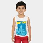 Boys White Round Neck Casual Boys T-Shirt, सफ़ेद, small