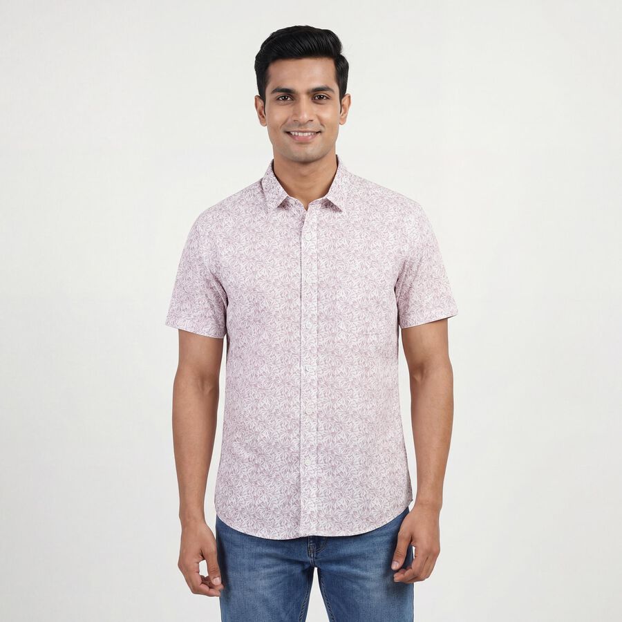 Men's Casual Shirt, गुलाबी, large