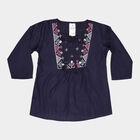 Girls Embellished Blouse, Navy Blue, small image number null