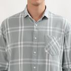 Men's Muted Olive Green Cotton Spread Collar Casual Shirt, Olive, small image number null