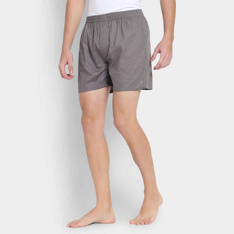 Men's 100% Cotton Boxers , गहरा ग्रे, large image number null