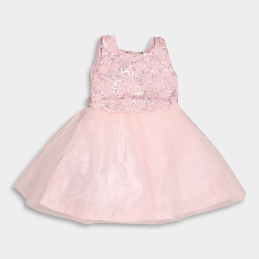Girls' Frock, Light Pink, large image number null