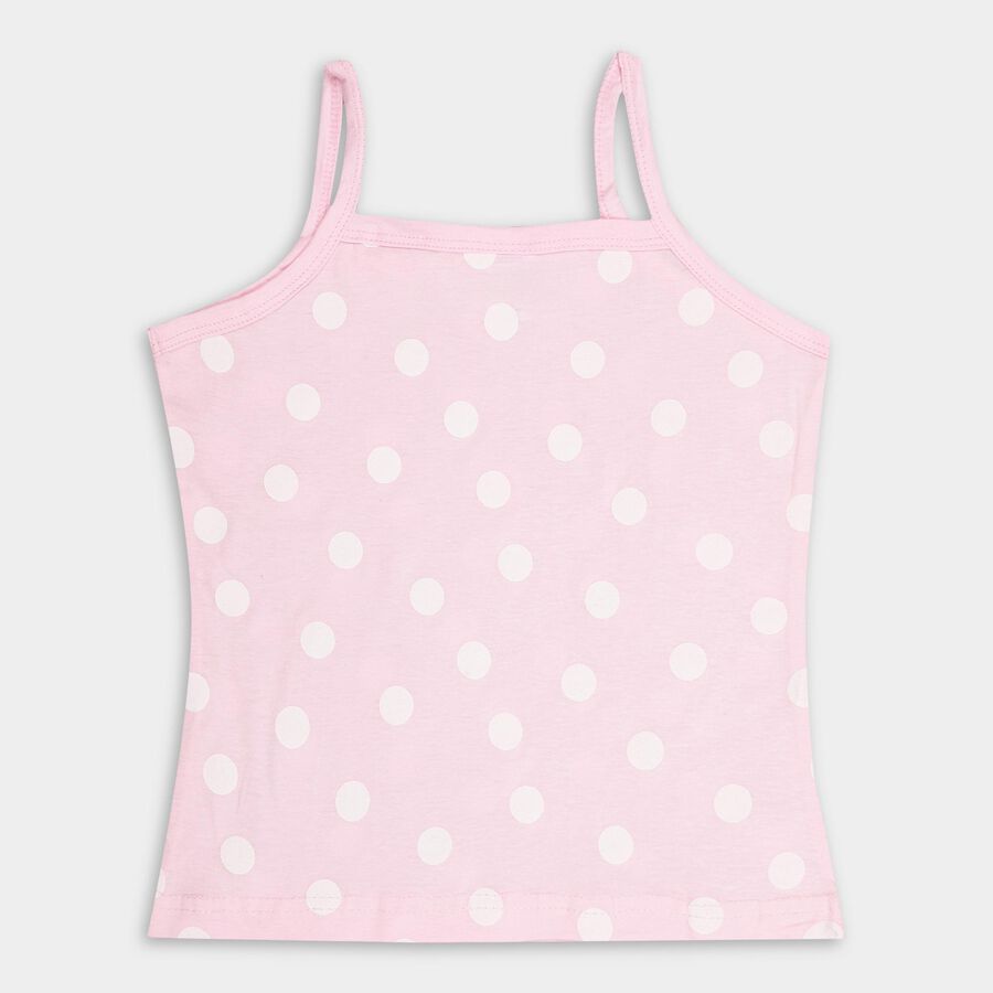 Girls' 100% Cotton Vest , गुलाबी, large image number null