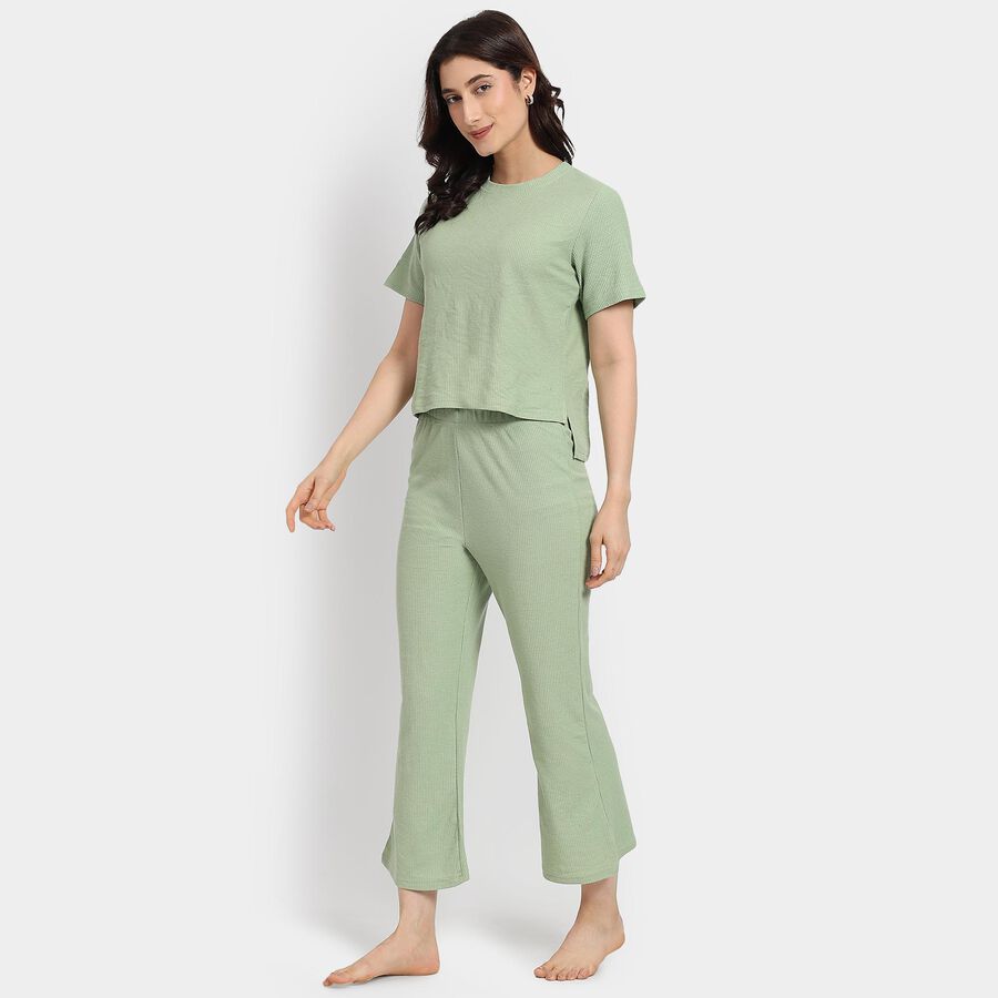 Ladies' Night Suit, Light Green, large image number null