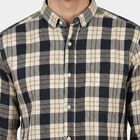 Men's Green Cotton Spread Collar Casual Shirt, गहरा हरा, small