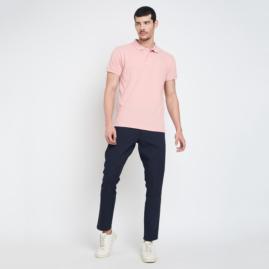 Men's Collared Half Sleeves T-Shirt, पीच, large image number null
