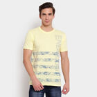Printed Round Neck T-Shirt, Yellow, small image number null