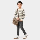 Boys' Light Green Round Neck Regular T-Shirt, Light Green, small