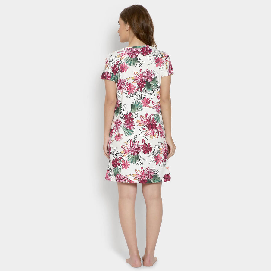 All Over Print Knee Length Women, White, large image number null