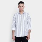 Cotton Stripes Casual Shirt, White, small image number null