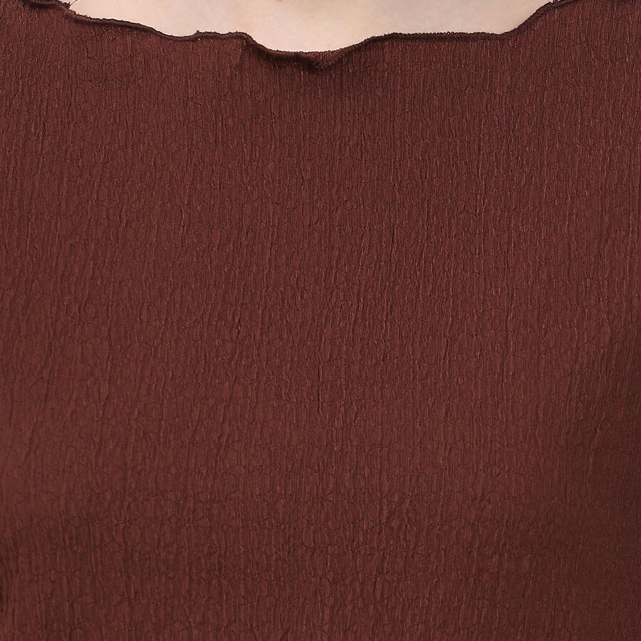 Ladies'  Crop  Top, Brown, large
