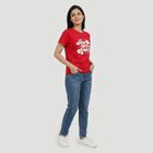 Women's Fuchsia Cotton Round Neck Regular T-Shirt, Fuchsia, small