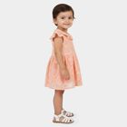 Infants' Peach Sleeveless Casual Frock, Peach, small