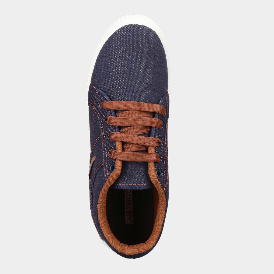 Men Lace-Ups Casual Shoes, Navy Blue, large image number null