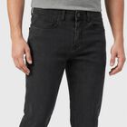 Men's Dark Grey Slim Fit Washed Jeans, Dark Grey, small