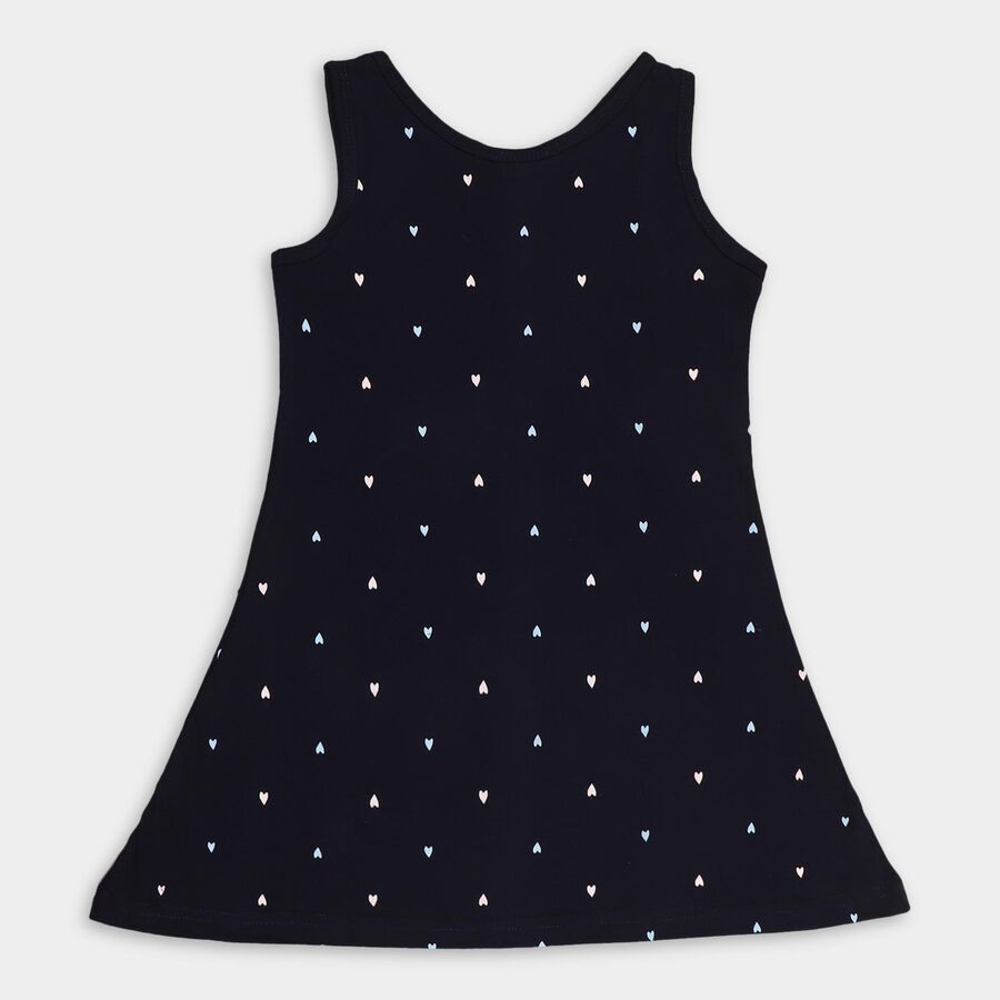 Girls' 100% Cotton Frock, नेवी ब्लू, large image number null