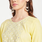 Embroidered Kurti, पीला, small image number null