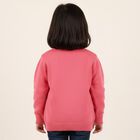 Girls Bright Pink Crew Neck Casual Pullover, Pink, small image number null
