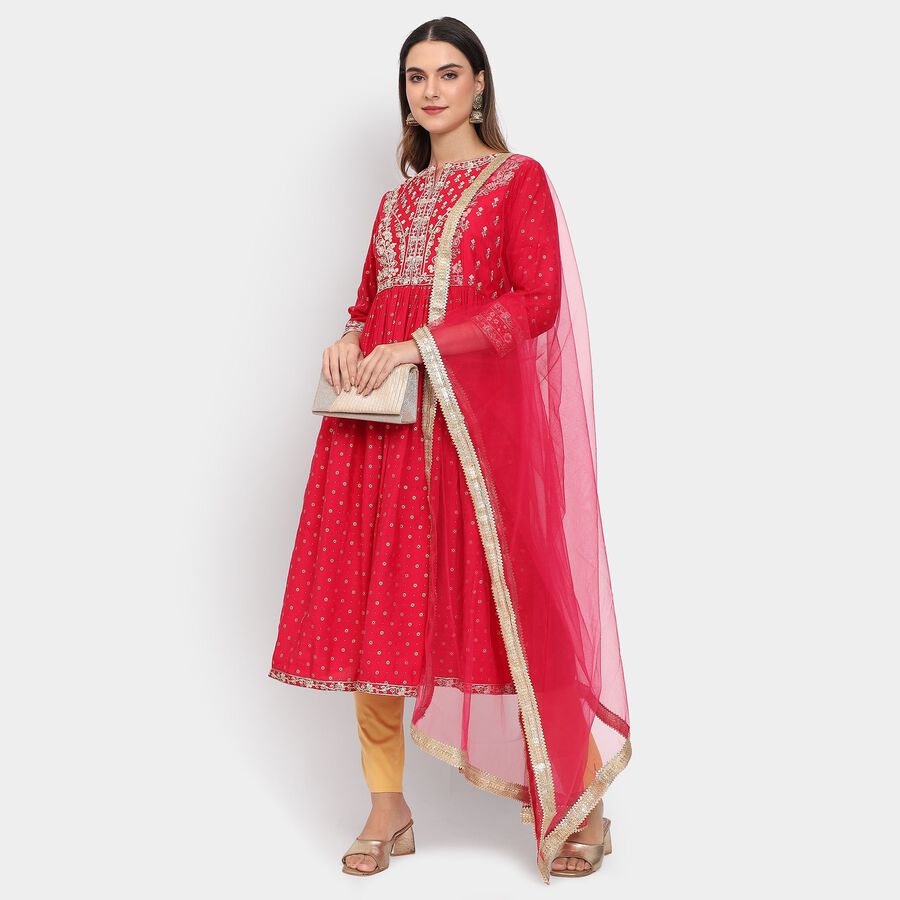 Ladies' Ethnic Set , रानी (फ्यूशिया), large image number null