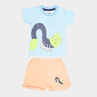 Infants Cotton Round Neck Baba Suit, Orange, small image number null