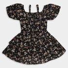 Girls' Frock , काला, small image number null